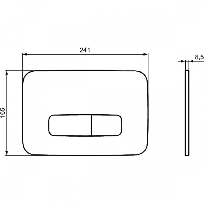 Πλακέτα Χειρισμού Ideal Standard ProSys Oleas M3 R0123A6 Μαύρη Ματ Διπλή