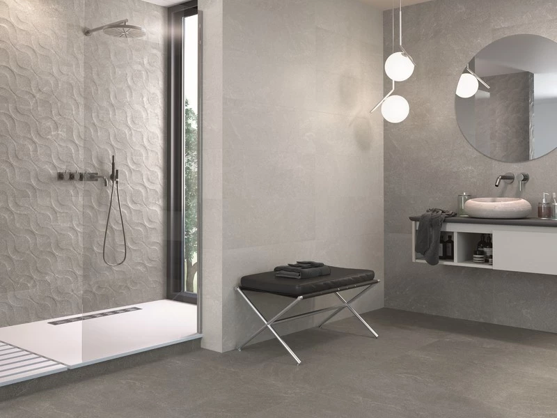 Πλακάκι Camden Gris 9526 30x90 cm Γκρι Ματ Porcelanite Dos