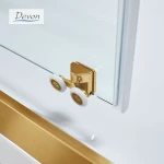 Καμπίνα Ντουζιέρας Ευθύγραμμη Devon Noxx 99-102x200cm Clean Glass Gold Brushed