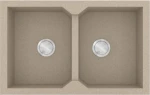 Νεροχύτης Γρανιτένιος Sanitec Ultra Granite 818 86 2B Βαρέως Τύπου 86x50 Sabbia