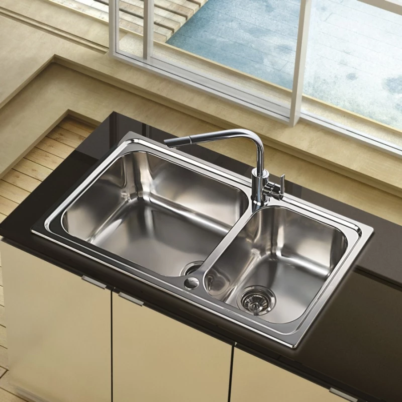 Νεροχύτης Κουζίνας Ανοξείδωτος Apell Linear 86Χ50 8520-110 Inox Σατινέ