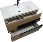 Έπιπλο Μπάνιου Επιδαπέδιο Zeus Dark Beton/White Glossy 70cm Chrisart