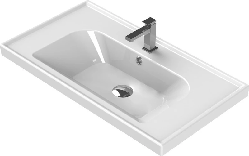 Έπιπλο Μπάνιου Επιδαπέδιο Zeus Dark Beton/White Glossy 70cm Chrisart