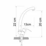 Μπαταρία Νιπτήρος Ψηλή Αναμεικτική Forte Mix M1803 Χρωμέ
