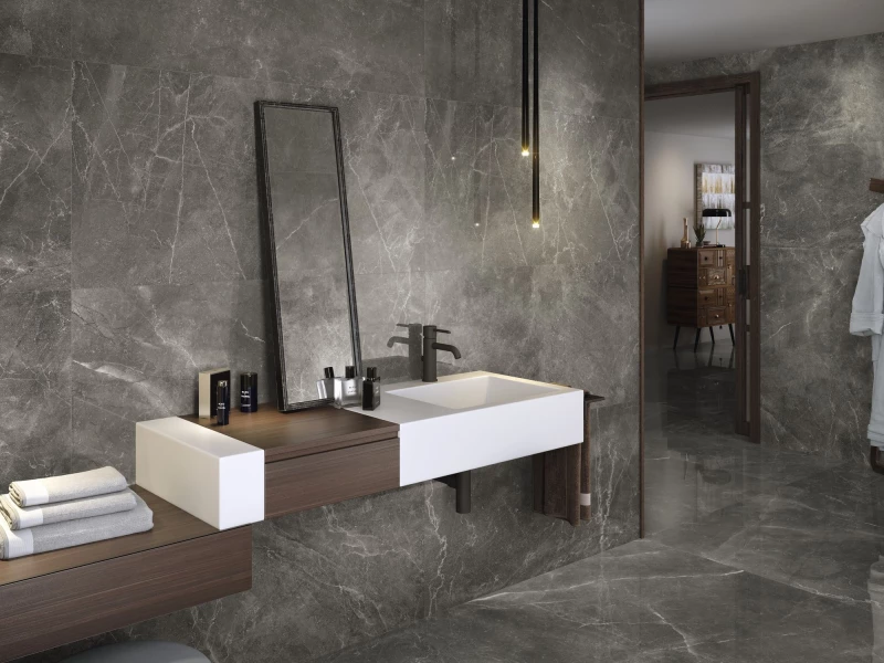 Πλακάκι Bayona Grey Natural 120x240 Γκρι Ματ Μαρμαριζέ