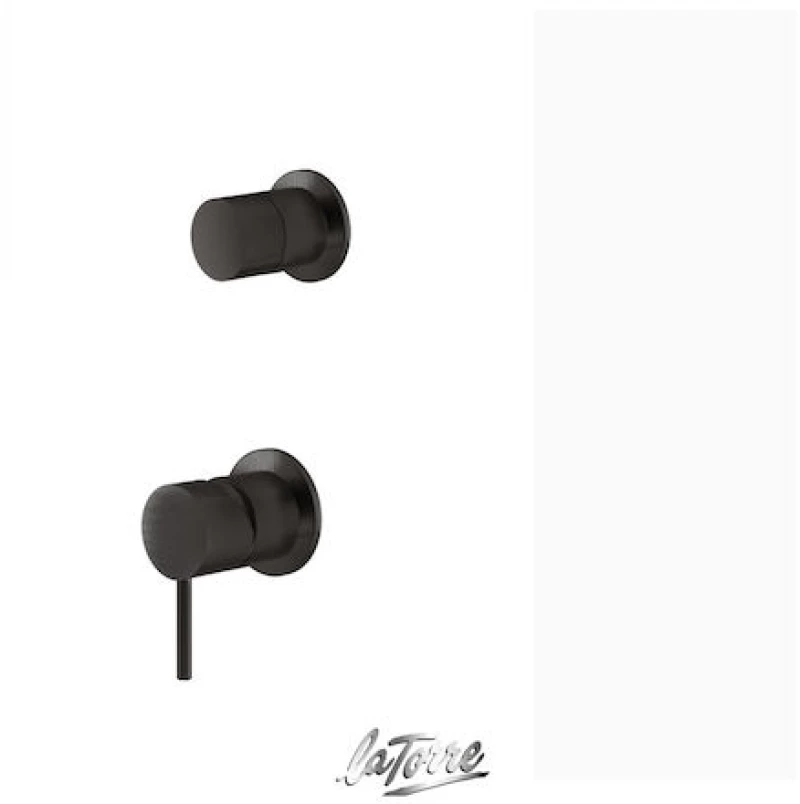 Μίκτης εντοιχισμού 3 εξόδων Με Εκτροπέα ELLE 316 La Torre Black Brushed