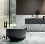 Πλακάκι Marble Velvet Statuario 60Χ120 Απομίμησης Μαρμάρου Λευκό