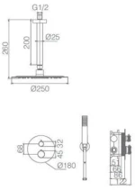 Μίκτης Εντοιχισμού 2 Εξόδων IMEX TOP GTQ038/GC Γκρι Ματ/ Σαμπανιζέ