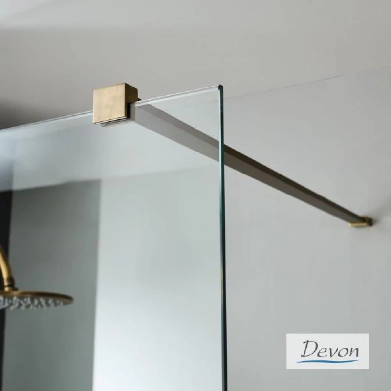 Διαχωριστικό Ντους Devon Iwis Walk In IW130C-221 130cm Χ 200cm Bronze Brushed