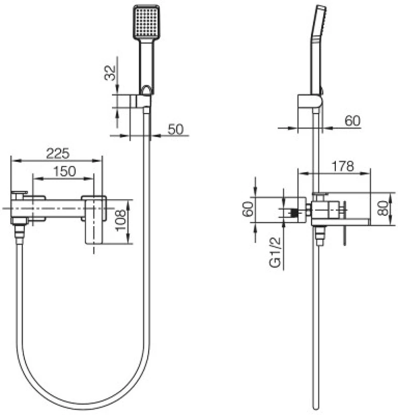 Μπαταρία Λουτρού IMEX PISA BDP048-4BGM BLACK GUN METAL