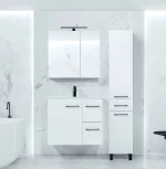 Στήλη Επίπλου Μπάνιου Mabo Λύρα MDF Λευκή Λάκα 185x35x34 cm