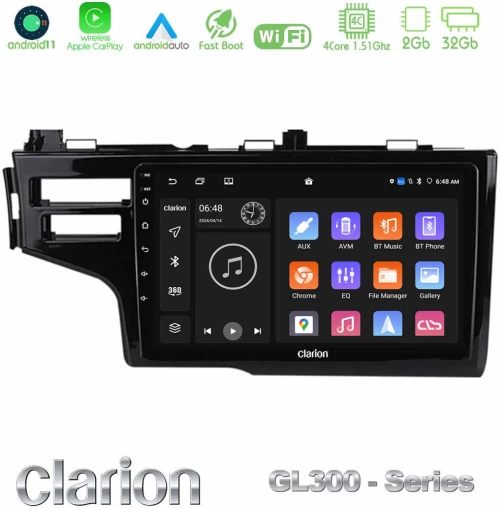 Clarion GL300 Series 4Core Android11 2+32GB Honda Jazz 2013-2020 Navigation Multimedia Tablet 9" Με Carplay & Android Auto