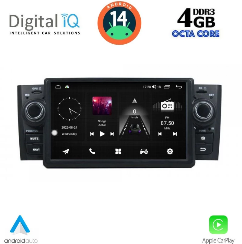 DIGITAL IQ MSG 663_CPA (7” DECK) MULTIMEDIA SYSTEM for FIAT GRANDE PUNTO mod. 2005-2012