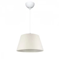 GloboStar® TRIANGLE 204-0089 Μοντέρνο Κρεμαστό Φωτιστικό Kαπέλο Μονόφωτο 1 x E27 IP20 Λευκό Ύφασμα - Μ37 x Π37 x Υ70cm