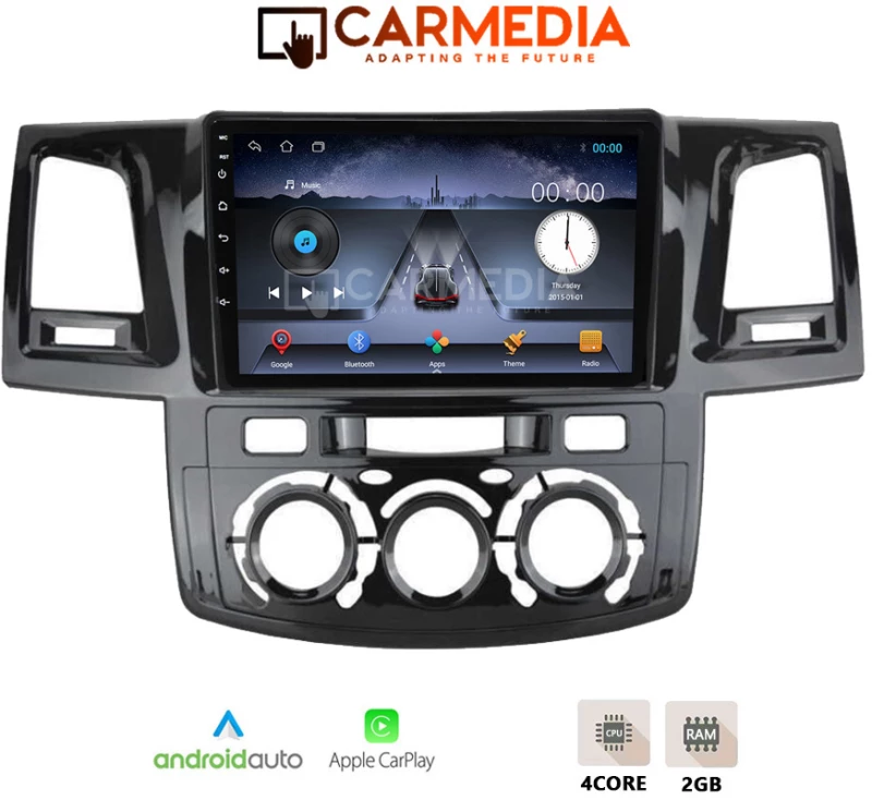 CARMEDIA CM209C-13 TABLET 9'' OEM TOYOTA HILUX 2005-2011 A/C-CLIMA