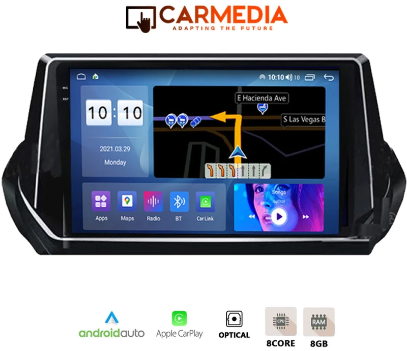 CARMEDIA CMDU8095-13 PRO PLUS TABLET 9.5'' OEM PEUGEOT 208-2008 2020+