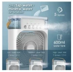 Φορητό air cooler fan 3 ταχυτήτων 10W με ψεκασμό – Λευκό