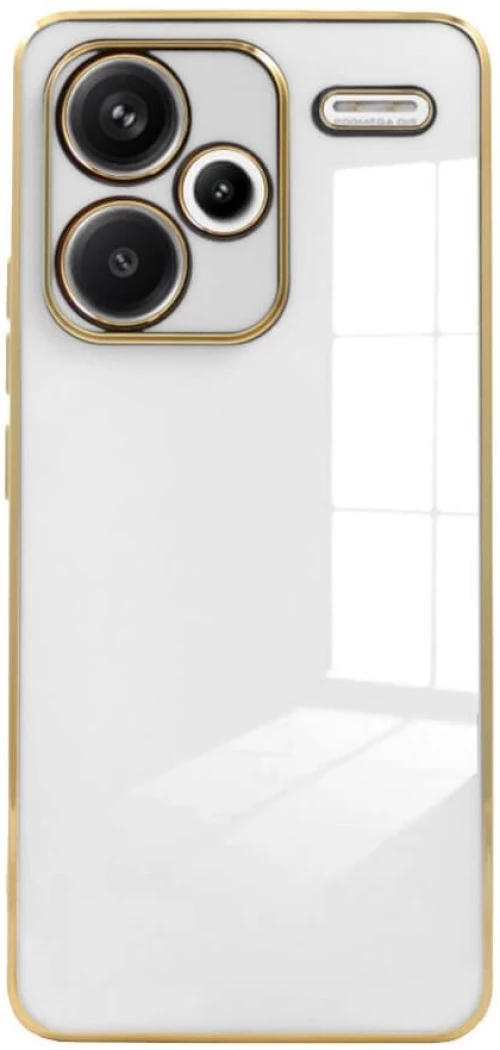 Θήκη Σιλικόνης - Xiaomi Redmi Note 13 Pro Plus - Bodycell Gold Plated - White (5206015074547)