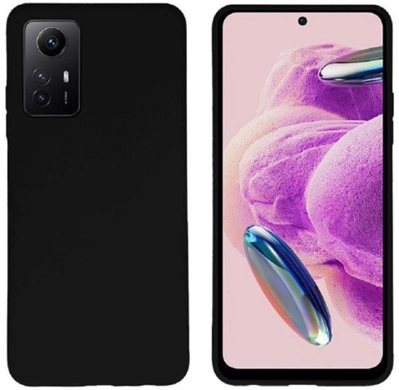 Vivid Σετ Θήκη Σιλικόνης & Tempered Glass - Xiaomi Redmi Note 12S - Transparent / Black (VIMAT312BKGLASSTN)