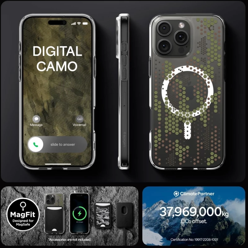 Θήκη Apple iPhone 16 Pro - Spigen Ultra Hybrid MagFit με MagSafe - Digital Camo (ACS08140)