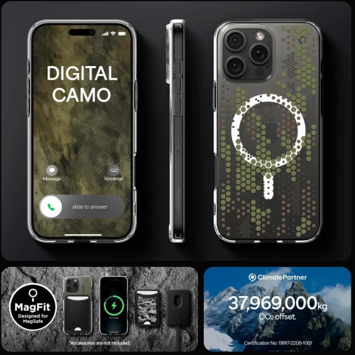 Θήκη Apple iPhone 16 Pro - Spigen Ultra Hybrid MagFit με MagSafe - Digital Camo (ACS08140)
