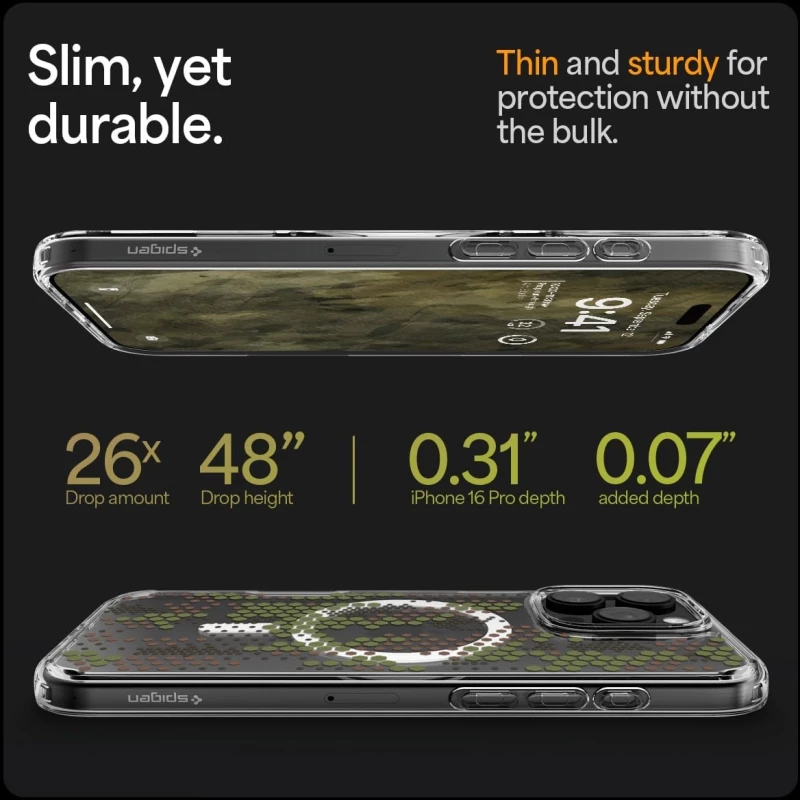 Θήκη Apple iPhone 16 Pro - Spigen Ultra Hybrid MagFit με MagSafe - Digital Camo (ACS08140)