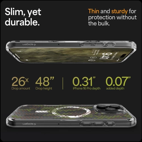 Θήκη Apple iPhone 16 Pro - Spigen Ultra Hybrid MagFit με MagSafe - Digital Camo (ACS08140)