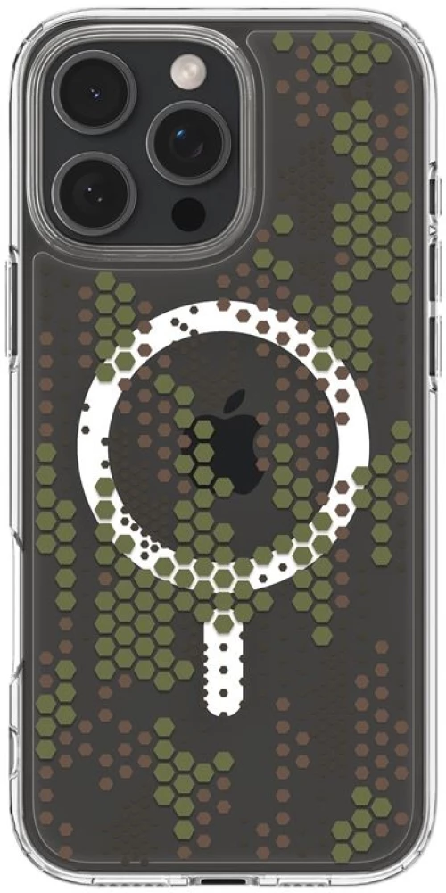 Θήκη Apple iPhone 16 Pro - Spigen Ultra Hybrid MagFit με MagSafe - Digital Camo (ACS08140)