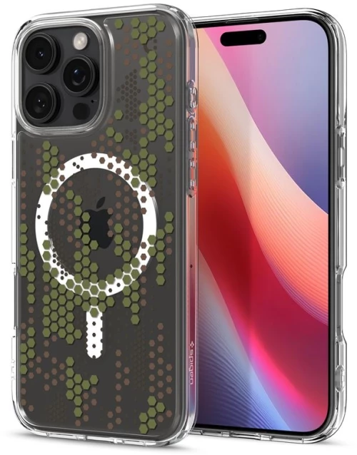 Θήκη Apple iPhone 16 Pro - Spigen Ultra Hybrid MagFit με MagSafe - Digital Camo (ACS08140)