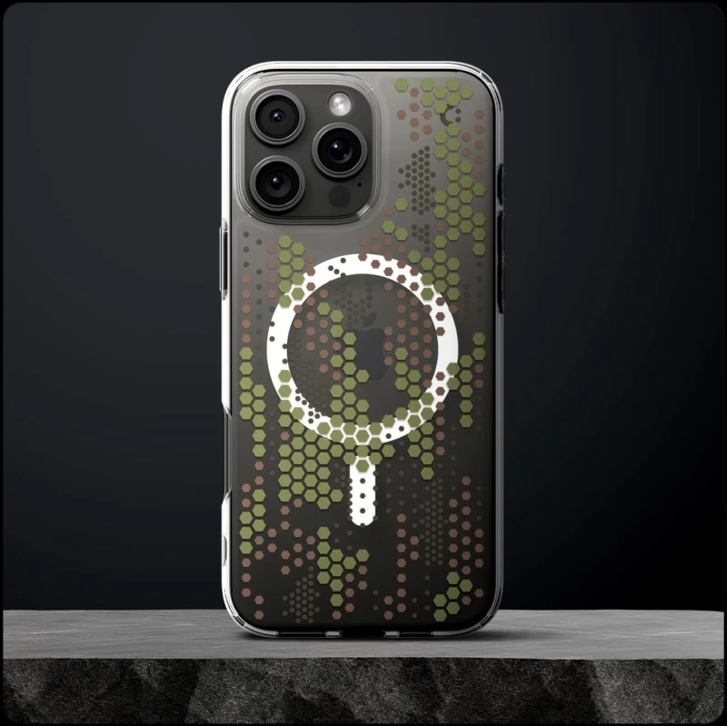 Θήκη Apple iPhone 16 Pro - Spigen Ultra Hybrid MagFit με MagSafe - Digital Camo (ACS08140)