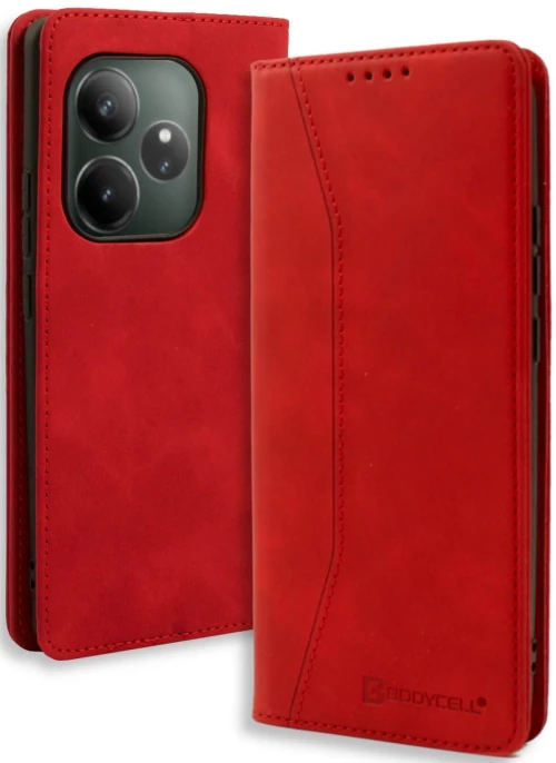 Θήκη Realme GT 6 / GT 6T - Bodycell Book Case Πορτοφόλι - Red (5206015079382)