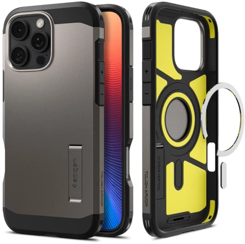 Θήκη Apple iPhone 16 Pro - Spigen Tough Armor AI MagFit Ανθεκτική με MagSafe - Gunmetal (ACS08145)
