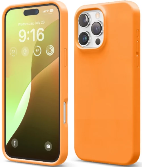 Θήκη Apple iPhone 16 Pro Max - Elago Silicone Case Premium Σιλικόνης - Orange (ES16SC69PRO-OR)