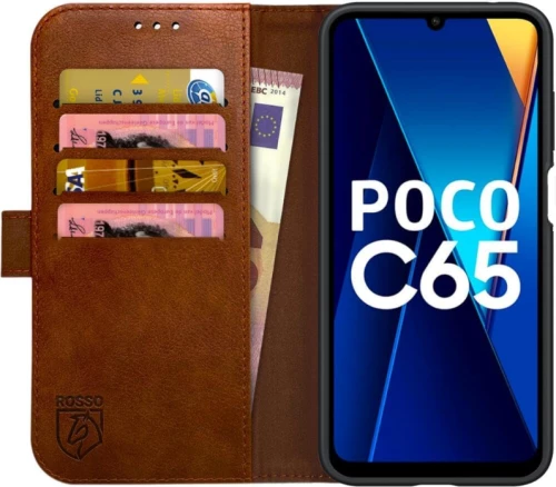 Rosso Element PU Θήκη Πορτοφόλι Xiaomi Redmi 13C 4G / Poco C65 - Brown (8719246440656)