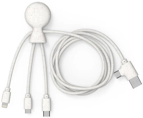 Xoopar Mr.Bio Long GRS Eco Friendly USB Cable 1.0m Wheat - White