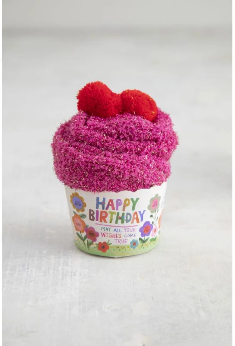 NATURAL LIFE ΚΑΛΤΣΕΣ CUPCAKE HAPPY BIRTHDAY FLOWERS (ONE SIZE) (#59454)