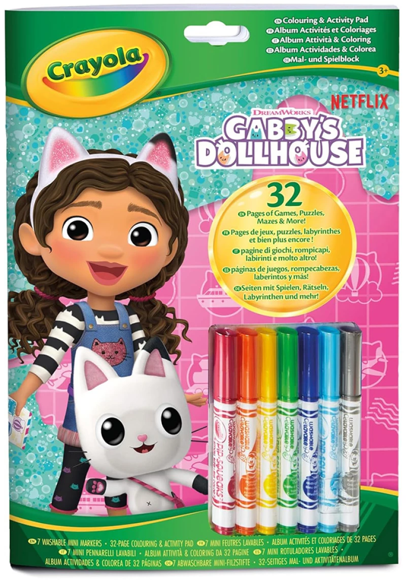 CRAYOLA ΒΙΒΛΙΟ ΔΡΑΣΤΗΡΙΟΤΗΤΩΝ ΚΑΙ ΜΑΡΚΑΔΟΡΟΙ GABBY (#04-7024)