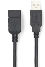 Nedis usb 2.0 Cable usb-a Male to usb-a Female 3m (Ccgl60010bk30) (Nedccgl60010bk30)