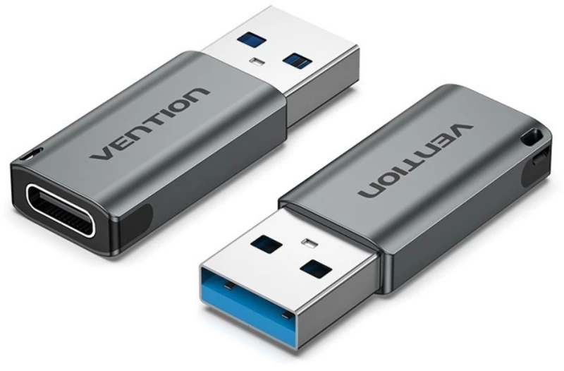 Vention usb 3.0 Male to Type-c Female Adapter Gray Aluminum Alloy Type (Cdph0) (Vencdph0)
