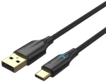 Vention Nylon Braided usb 2.0 a Male to Type-c Male 3a Cable 0.5m Black led Type (Ctfbd) (Venctfbd)