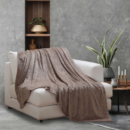 Ριχτάρι Μονοθέσιο (170x170) Jungle Καφέ Flannel Borea