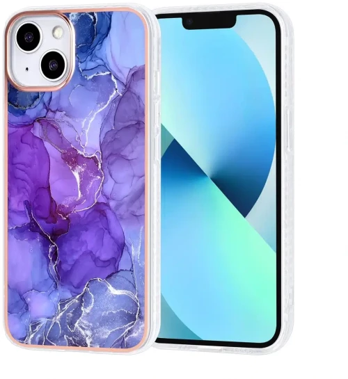 UNIQ Accessory iPhone 13 & 14 TPU Back Cover - Marble Purple