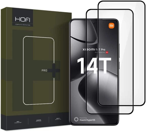 Hofi Tempered Glass Pro+  Xiaomi 14T / 14T Pro black - 2 Pack