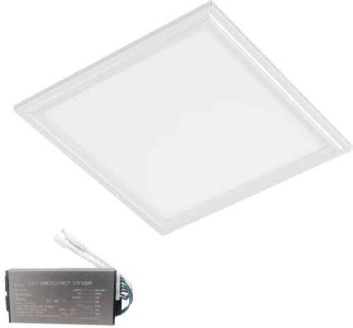 LED PANEL 48W 6400K 595x595x30mm WHITE FRAME + EM