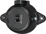 ANTIQUE ONE BUTTON ONE WAY SWITCH 10А 250V BLACK