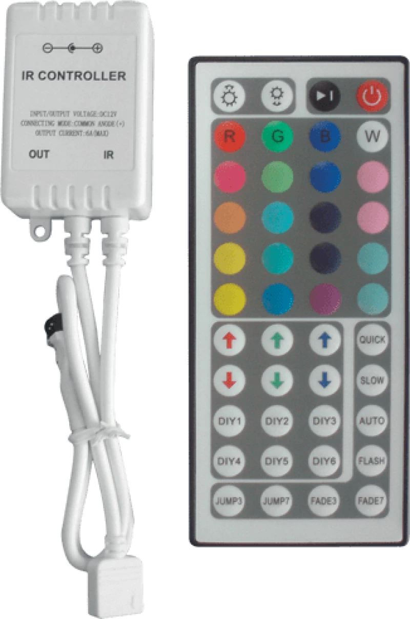 LEDRGB IR КОНТРОЛЕР ЗА LED ЛЕНТА 12V 3X2A 44 KEY