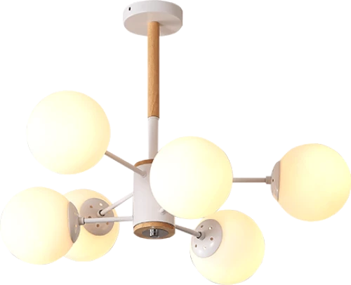 ISABEL CHANDELIER 6XE27 WHITE