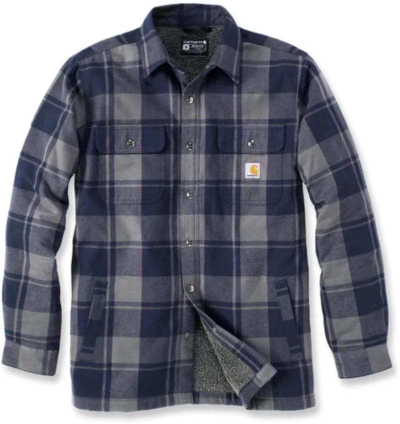 Πουκάμισο Μπουφάν Ανδρικό Flannel Με Επένδυση Jac Navy Carhartt 105939-412