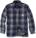Πουκάμισο Μπουφάν Ανδρικό Flannel Με Επένδυση Jac Navy Carhartt 105939-412
