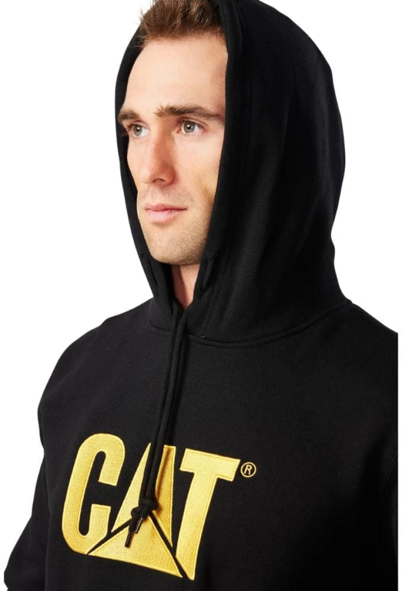 Φούτερ Μακρυμάνικη Με Κουκούλα Trademark Μαύρη CAT W10646-016